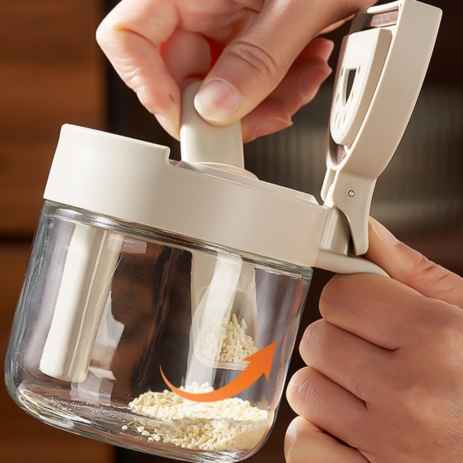 Food Storage For Room - Seasoning Bottles with Spoon Condiment Glass