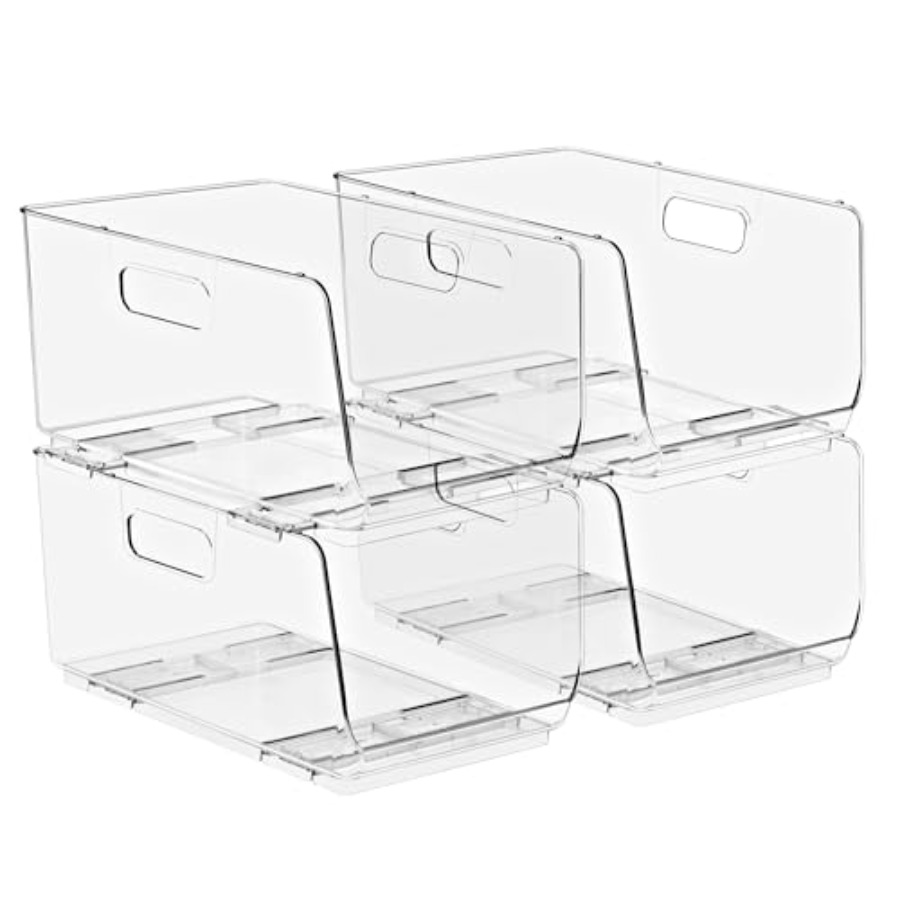 Stackable Pantry Bin - Stackable Storage Bins Open Front -