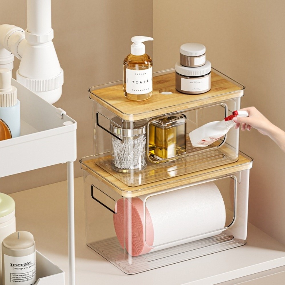 Stackable Pantry Bin - New Clear PET Pantry Organizers Wide