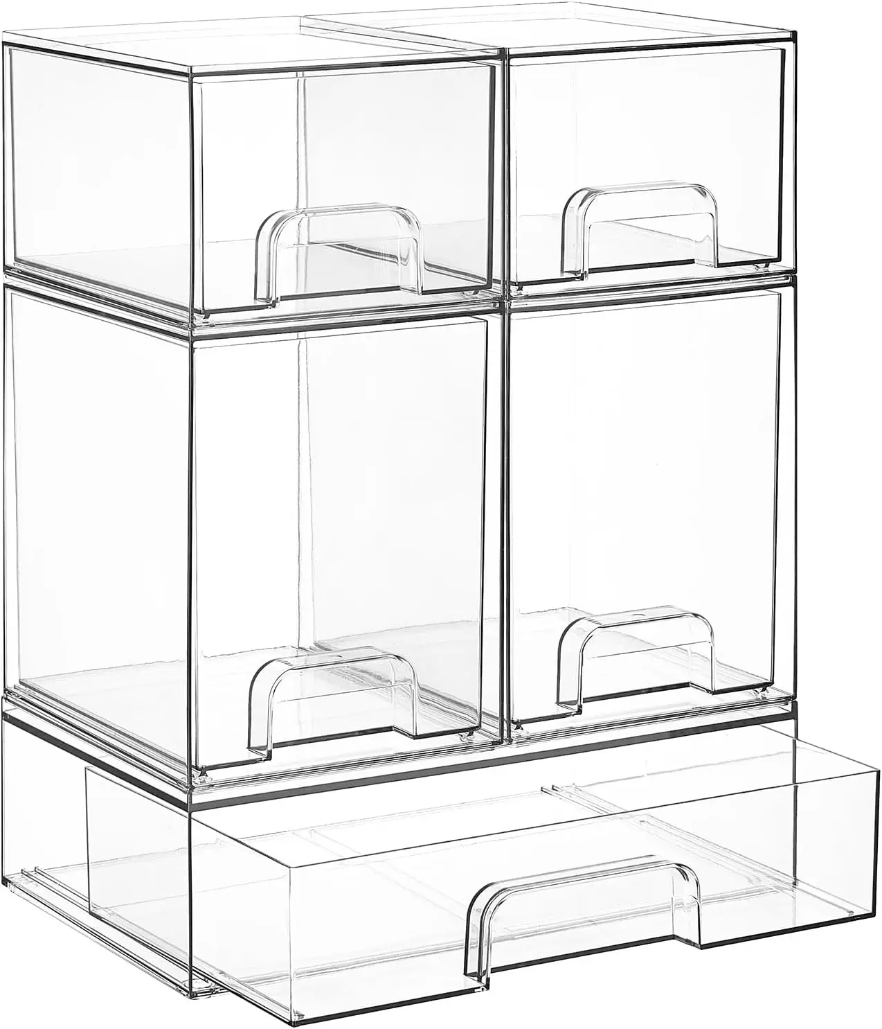 Stackable Pantry Bin - Stackable Storage Drawers Set of 5,
