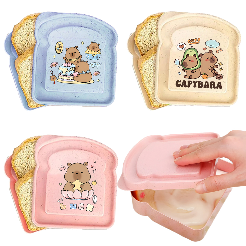 Food Storage For Room - Capybara Portable Lunch Box Sandwich Silicone