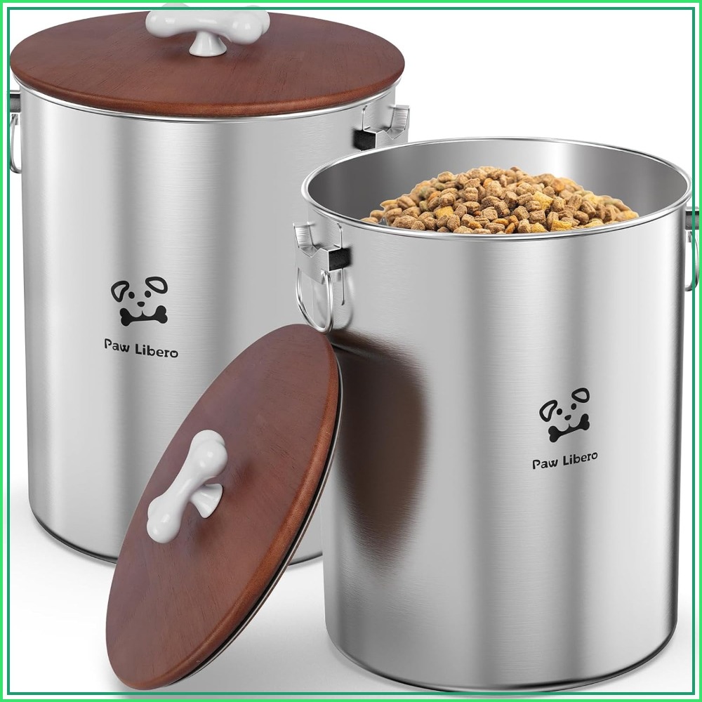 Food Storage Stainless Steel Containers - 2PK Stainless Steel Dog Food Storage