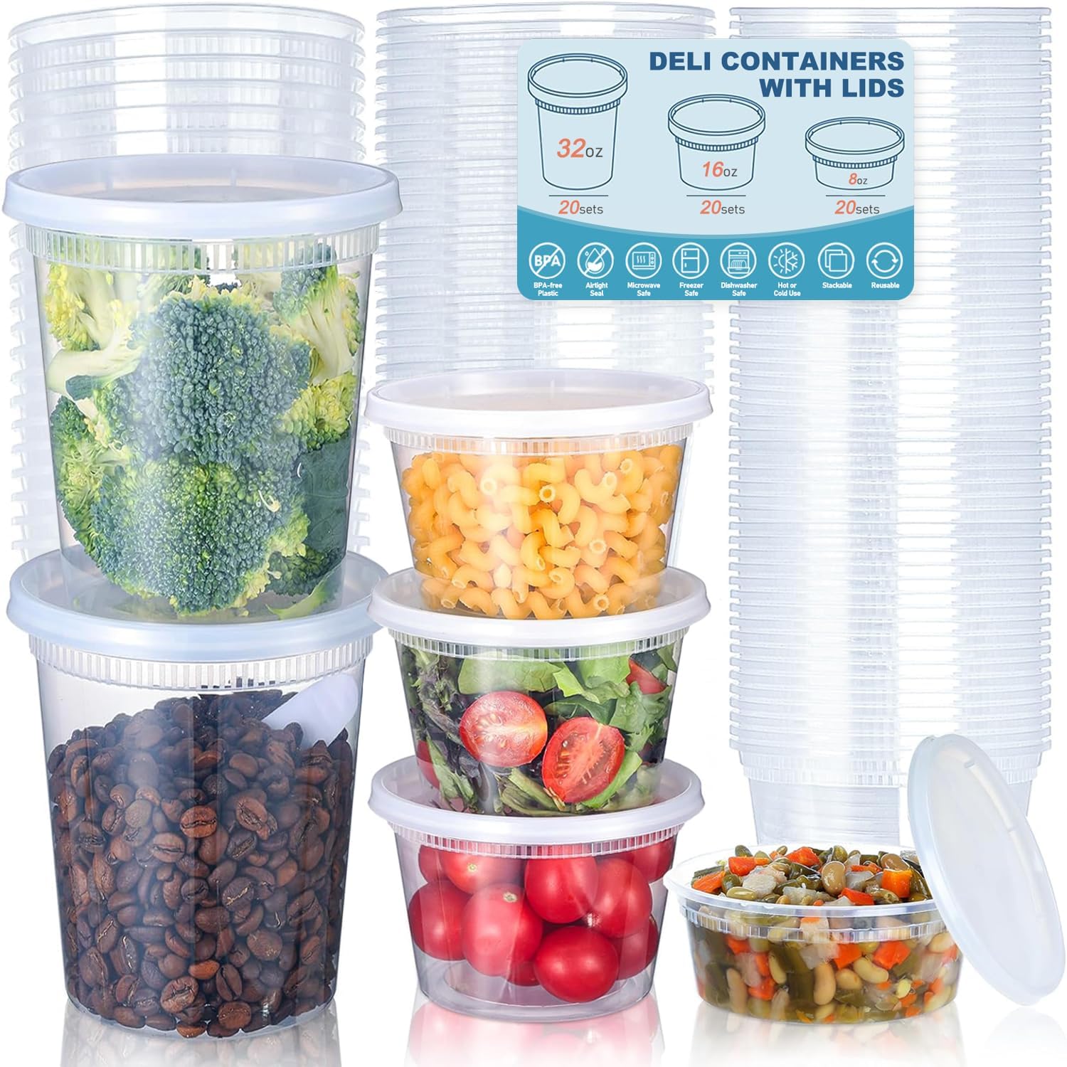Food Storage And Preservation - 24pcs Deli Food Storage Containers with