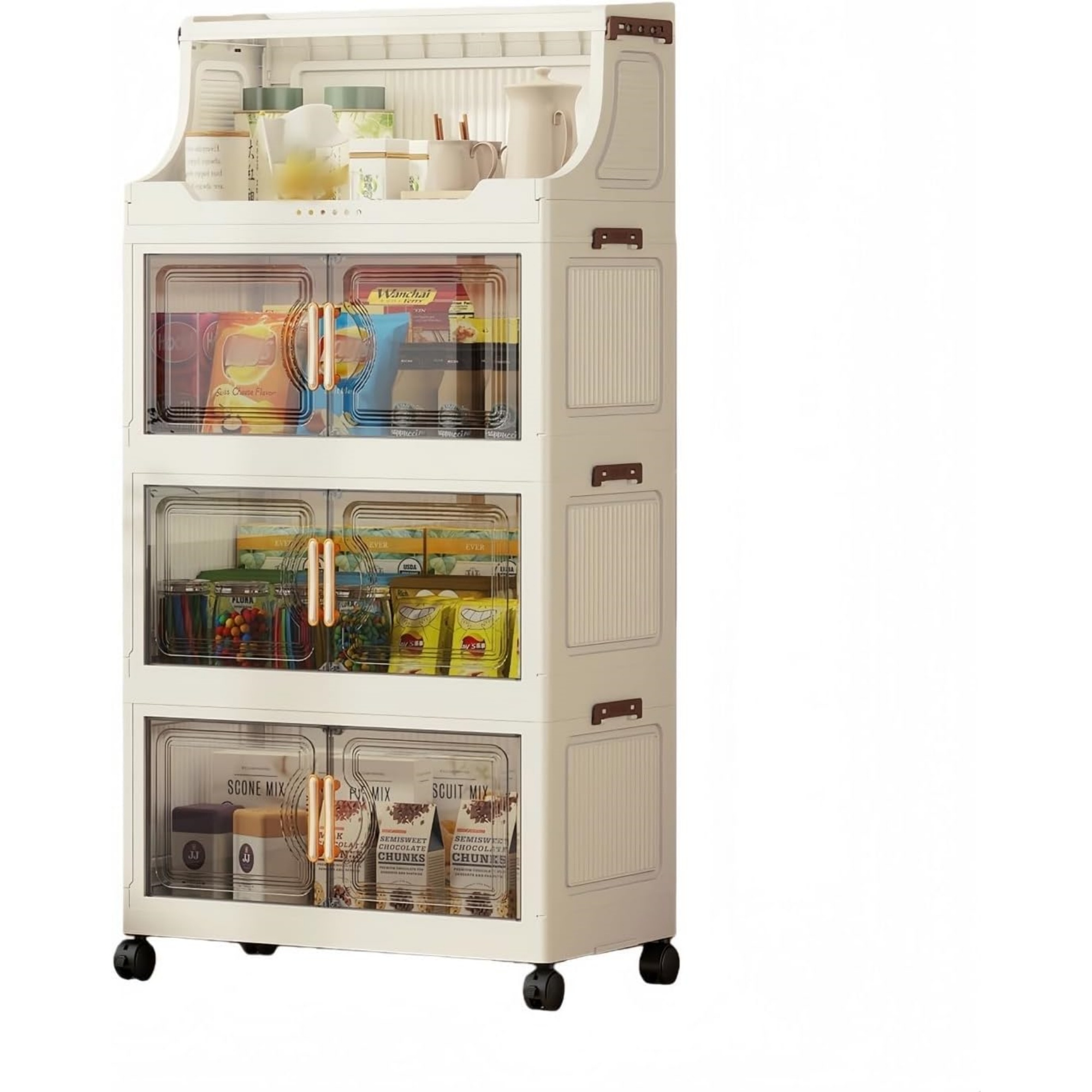 Stackable Pantry Bin - 174QT Stackable Storage Bins with Lids