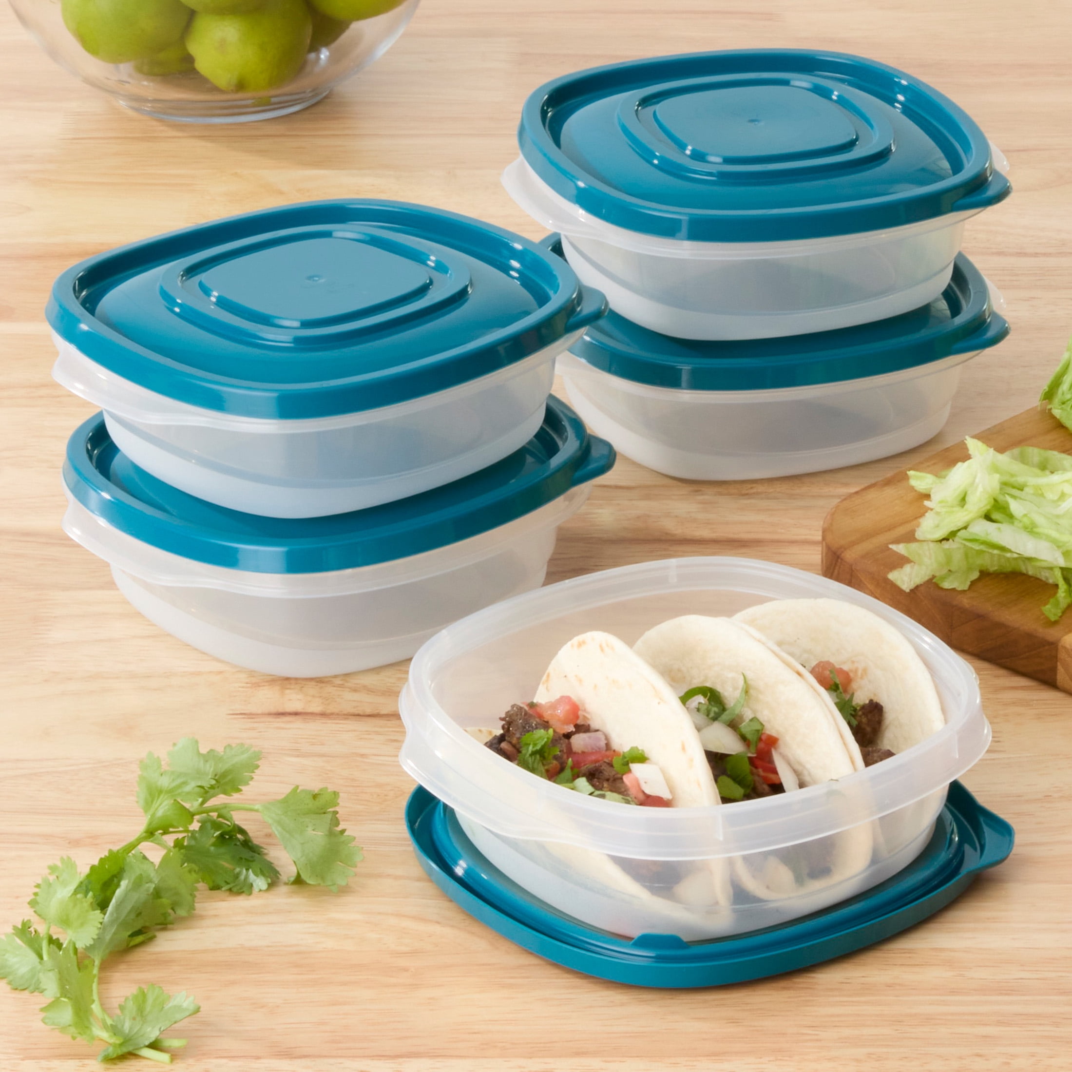 Best Food Storage - Semi Durable Square 2.9cup Plastic Food