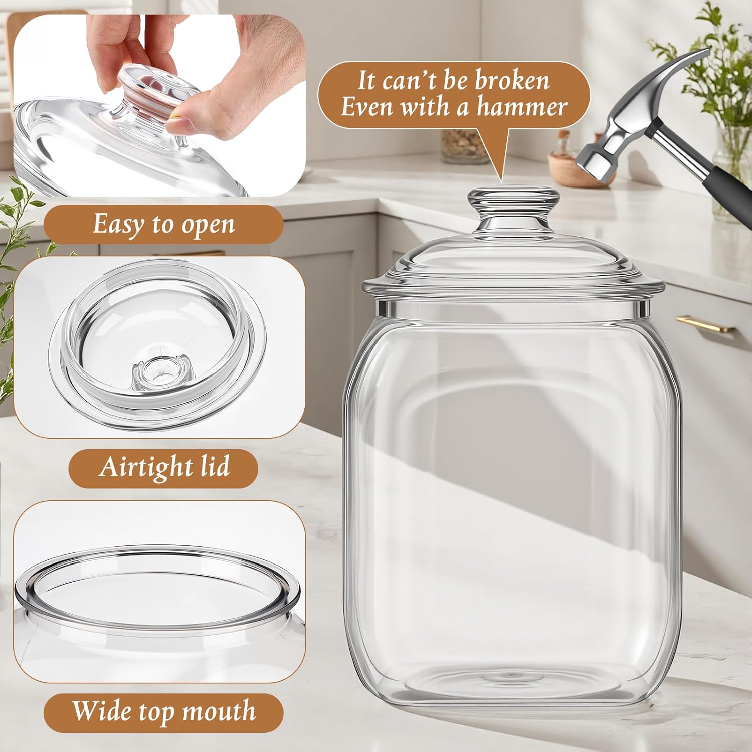 2 Pack Acrylic Cookie Candy Ja - Food Storage Airtight recensione e prezzo