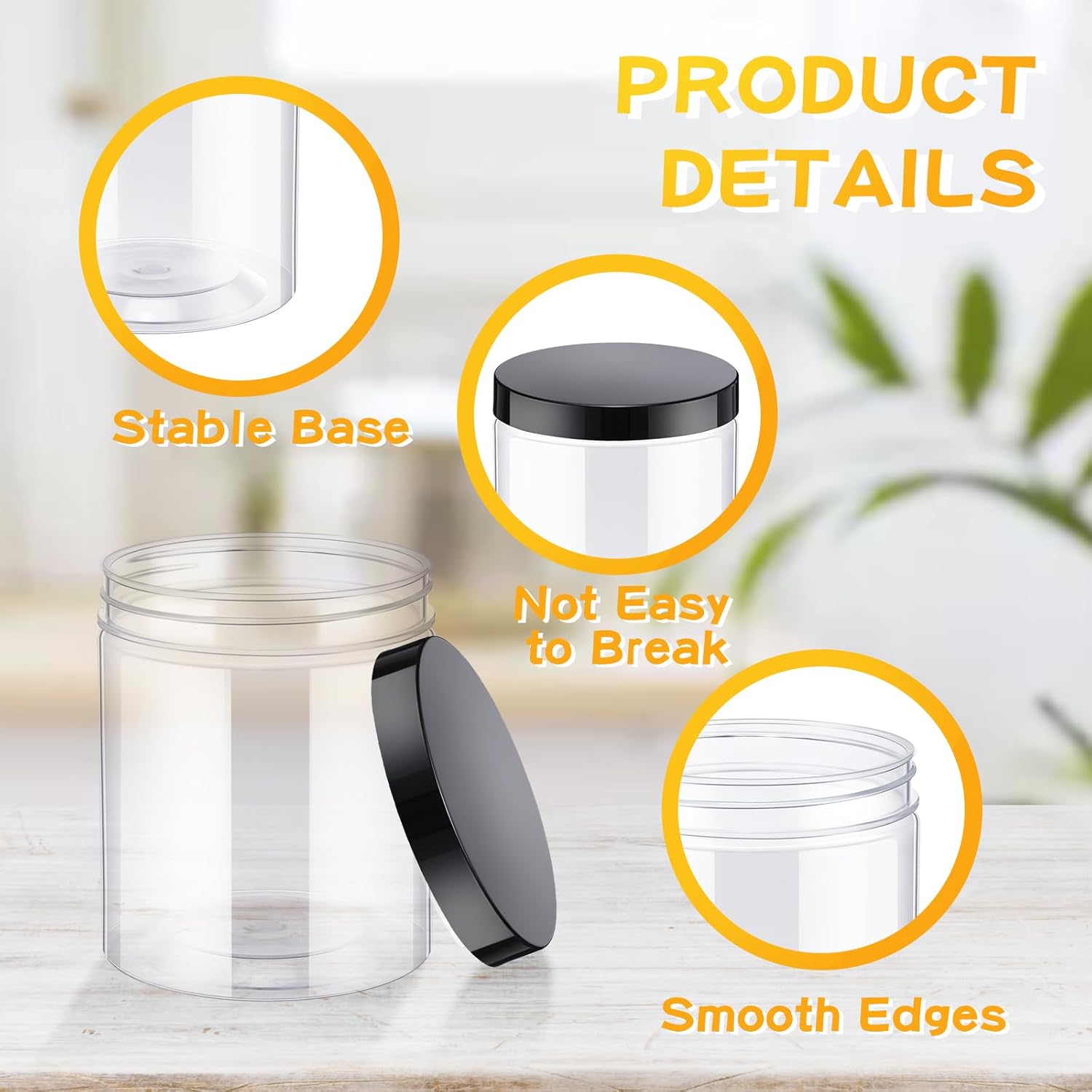 24 Pcs 16oz Plastic Jars with  - Food Storage Airtight recensione e prezzo