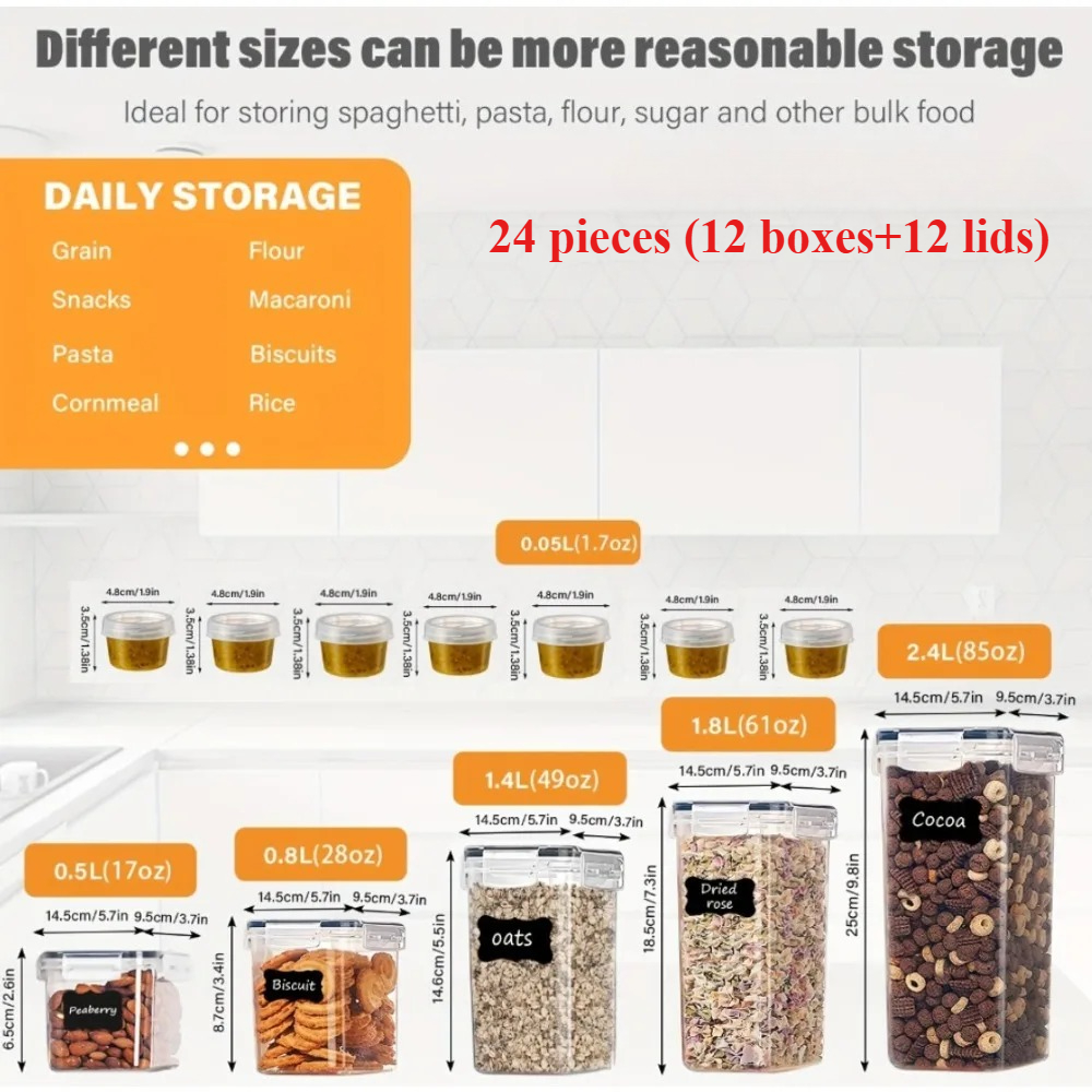 24Pcs Food Storage Containers  - Food Storage Containers Set recensione e prezzo