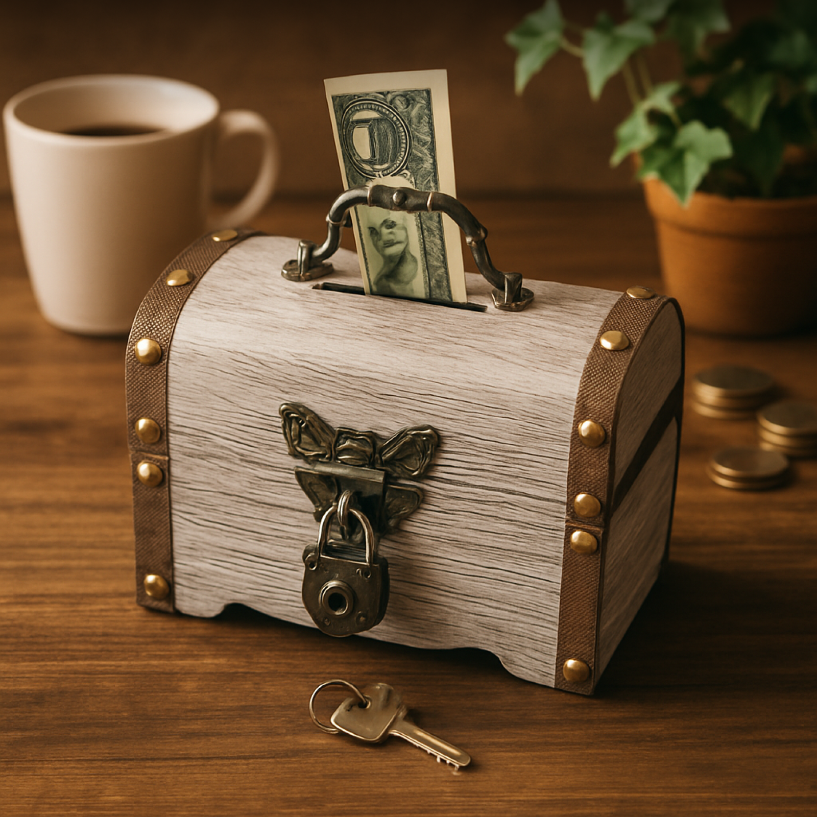 Piggy Bank Treasure Chest with - Food Storage Box With Lock And Key recensione e prezzo