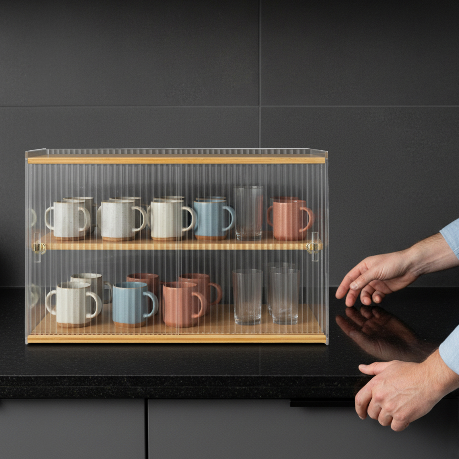Cup Storage Rack, Bamboo Sideb - Food Storage For Room recensione e prezzo