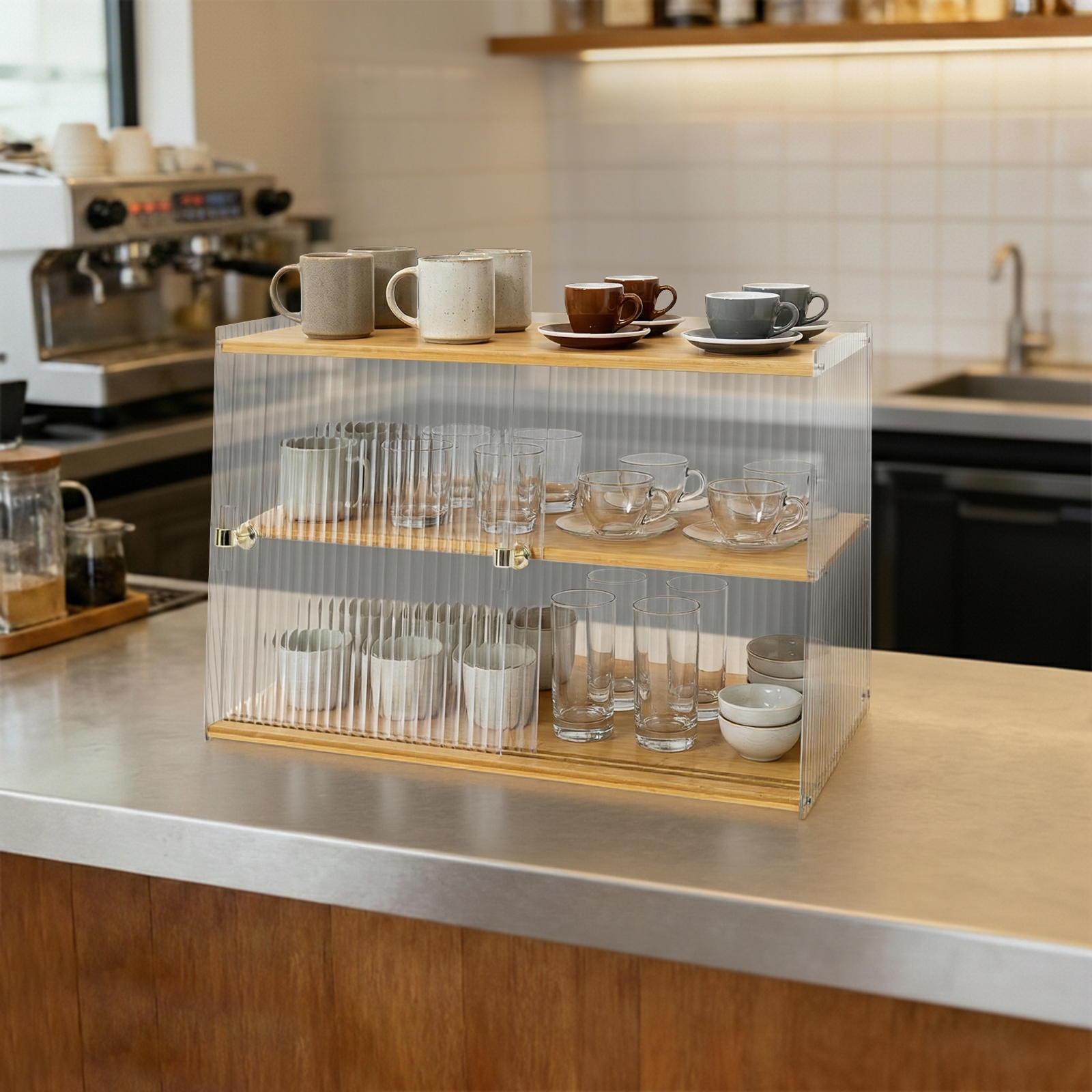 Cup Storage Rack, Bamboo Sideb - Food Storage For Room recensione e prezzo