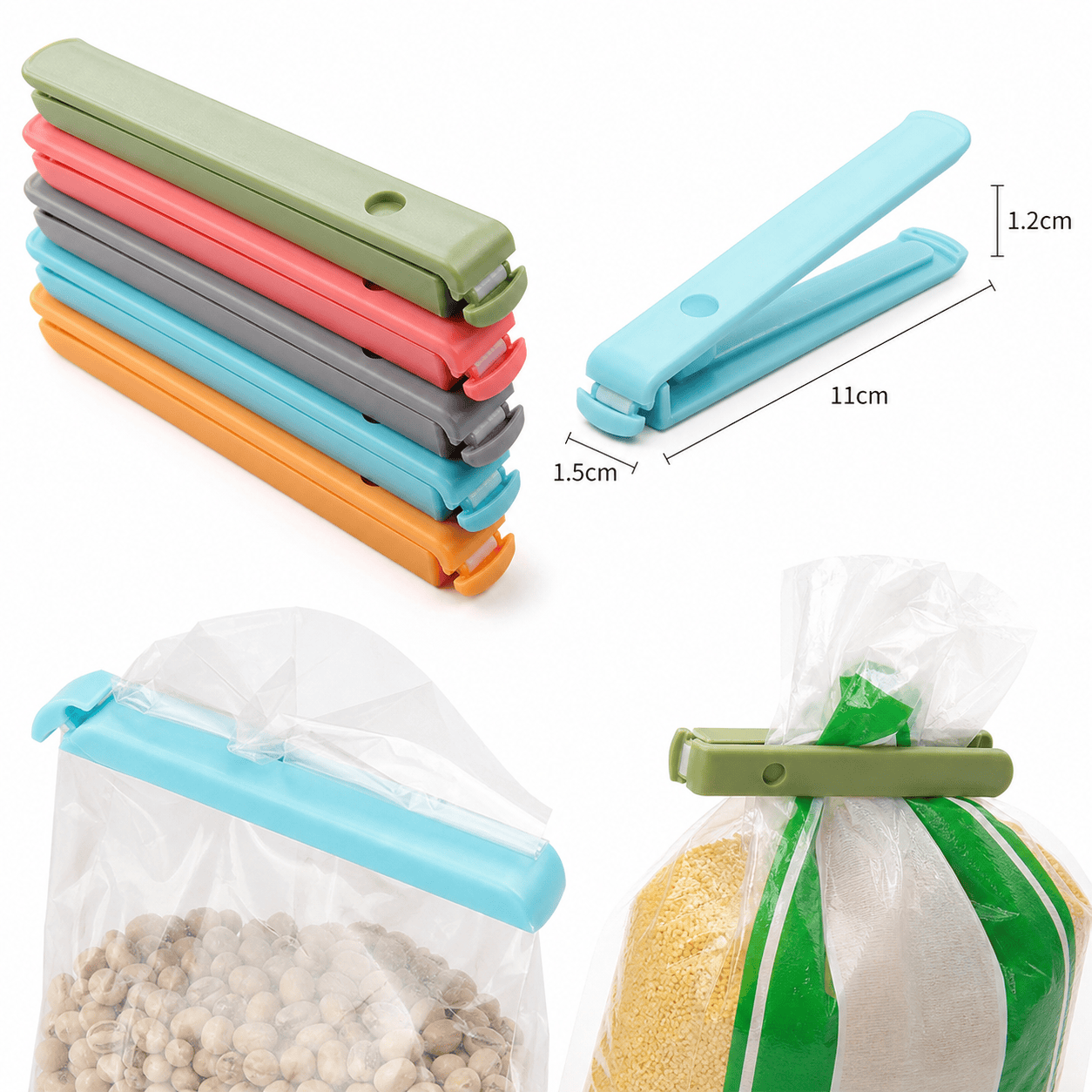 5 pcs Plastic Bag Sealing Clip - Food Storage Plastic Bag recensione e prezzo