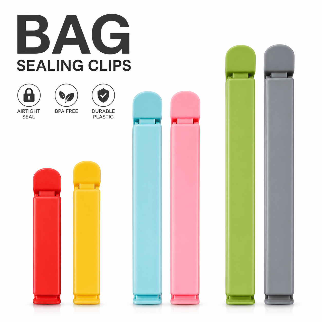 5 pcs Plastic Bag Sealing Clip - Food Storage Plastic Bag recensione e prezzo