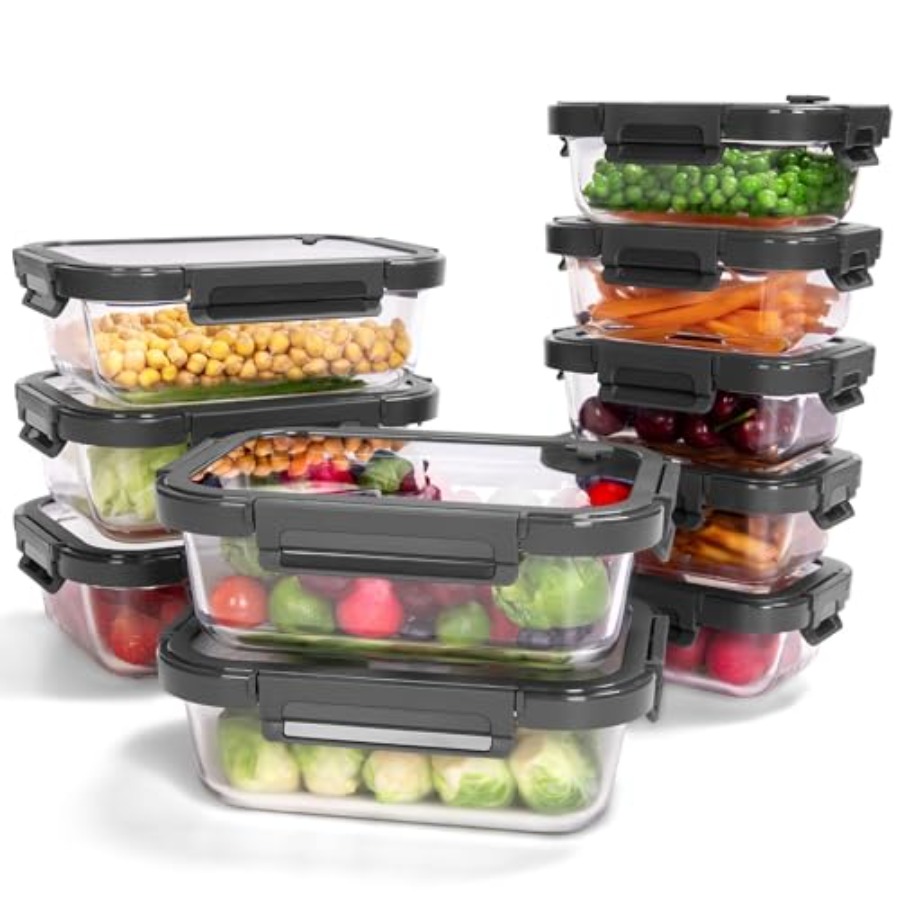 10-Pack Glass Food Storage Con - Food Storage Airtight recensione e prezzo