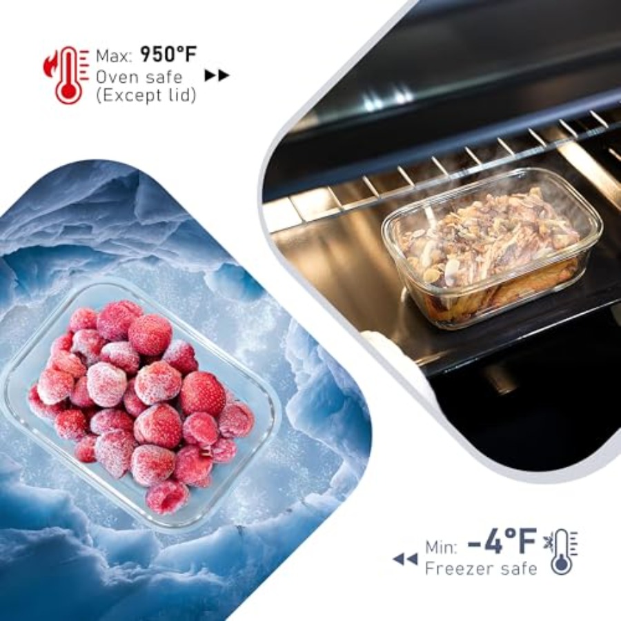 10-Pack Glass Food Storage Con - Food Storage Airtight recensione e prezzo