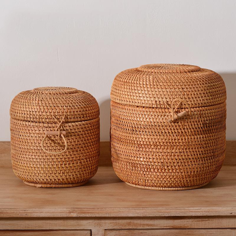 Handwoven Rattan Tea Storage B - Food Storage With Colander recensione e prezzo