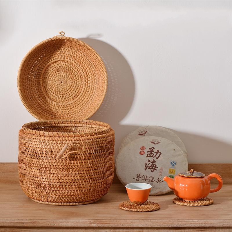 Handwoven Rattan Tea Storage B - Food Storage With Colander recensione e prezzo
