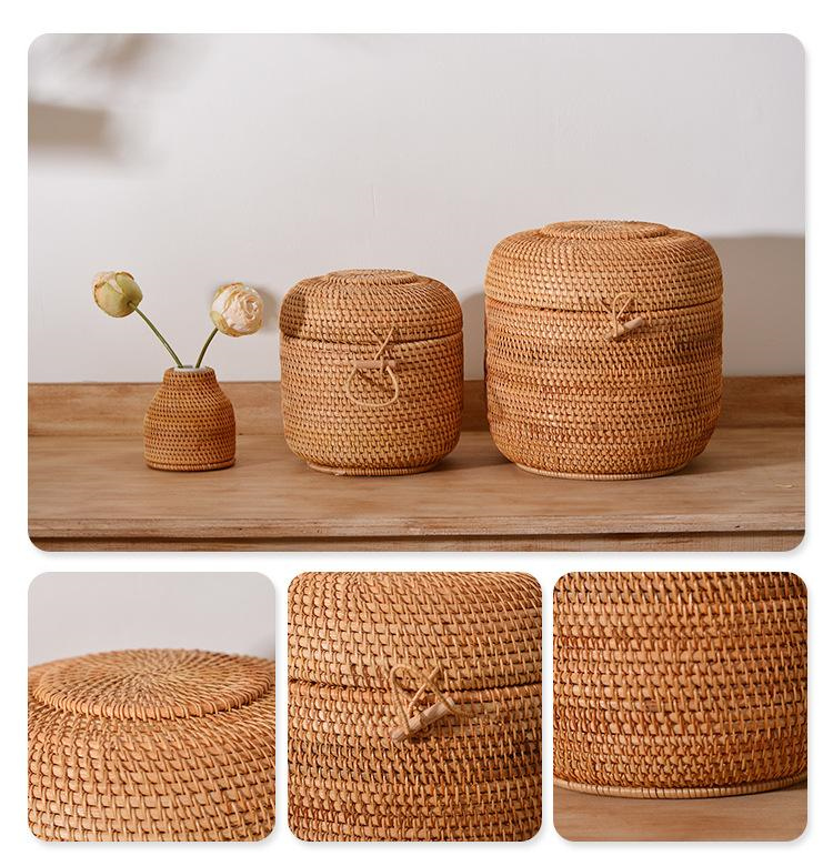 Handwoven Rattan Tea Storage B - Food Storage With Colander recensione e prezzo