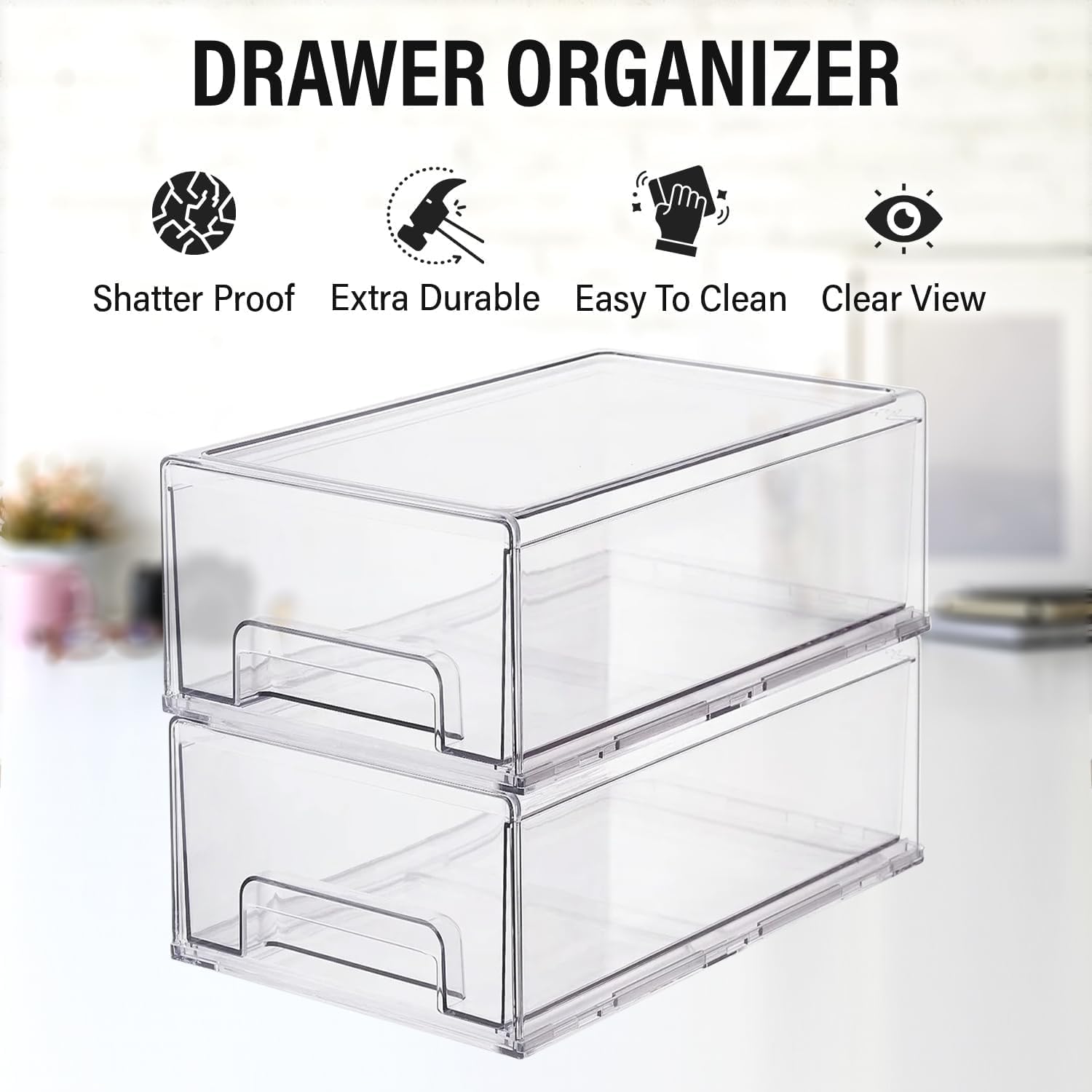 Clear Plastic Stackable Storag - Stackable Pantry Bin recensione e prezzo