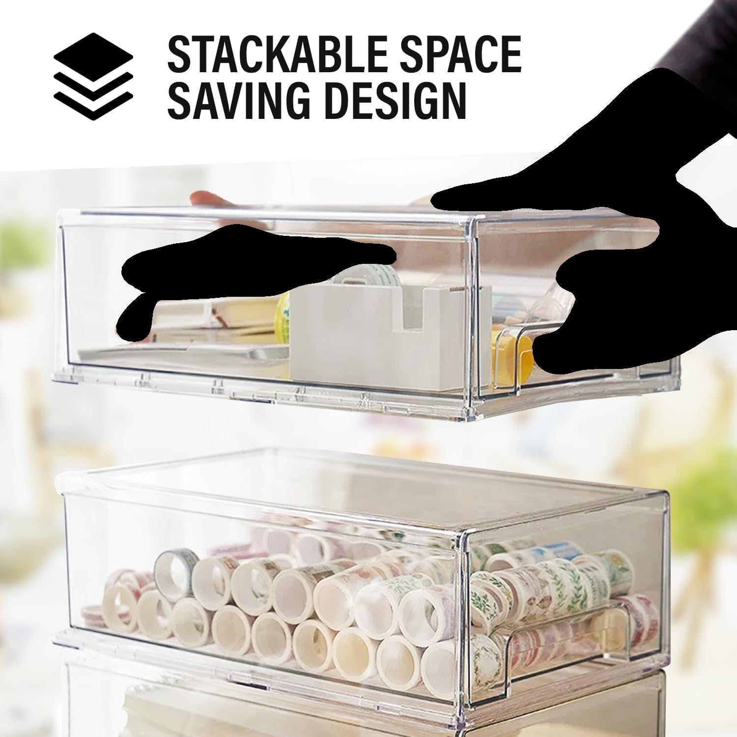 Clear Plastic Stackable Storag - Stackable Pantry Bin recensione e prezzo