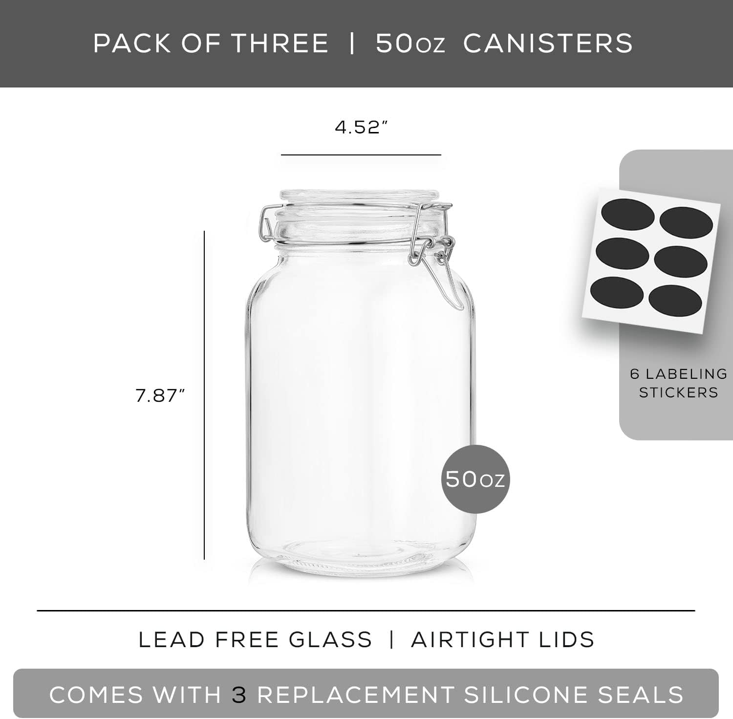 Airtight Glass Jars with Lids  - Food Storage Containers Set recensione e prezzo