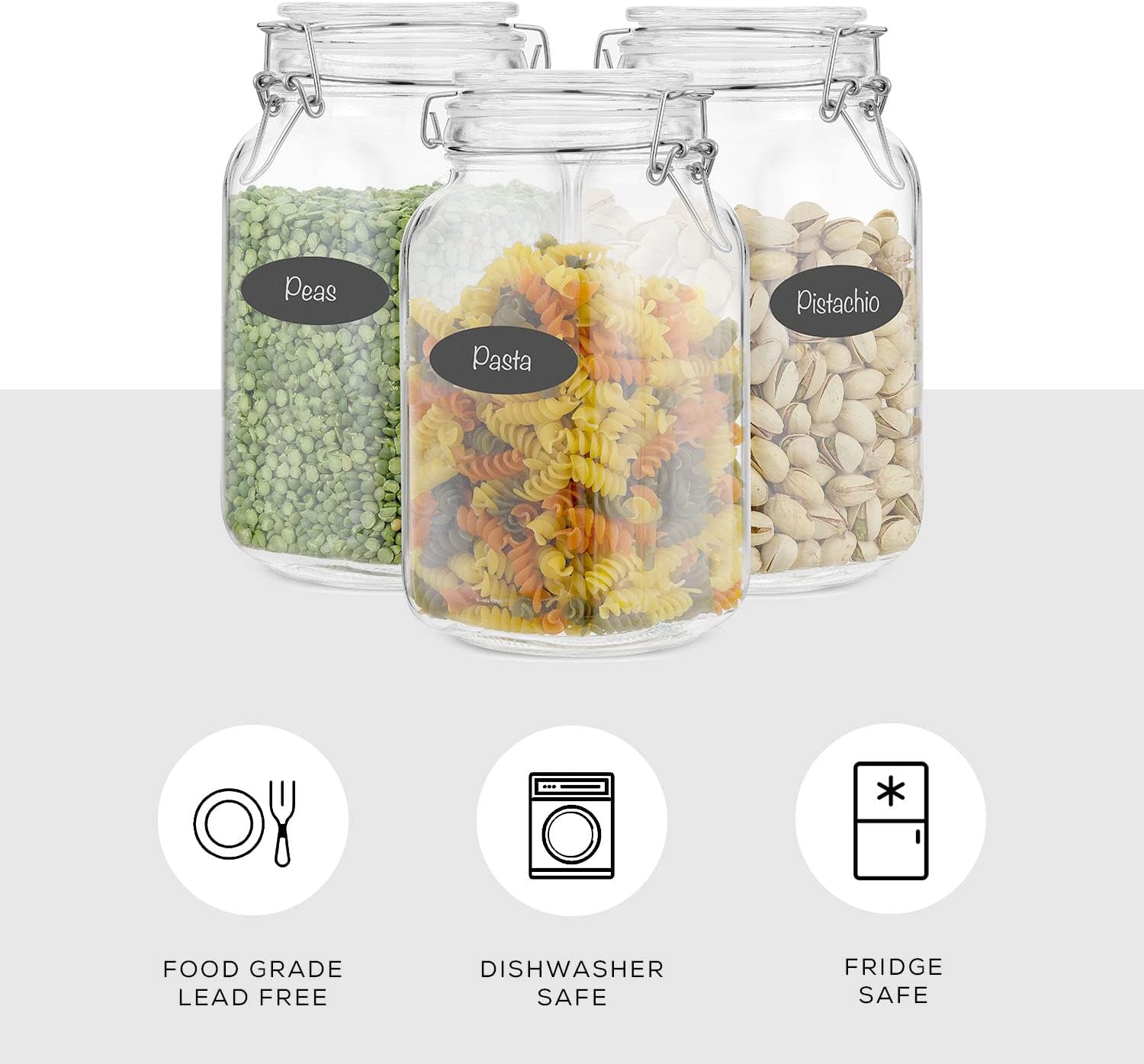 Airtight Glass Jars with Lids  - Food Storage Containers Set recensione e prezzo