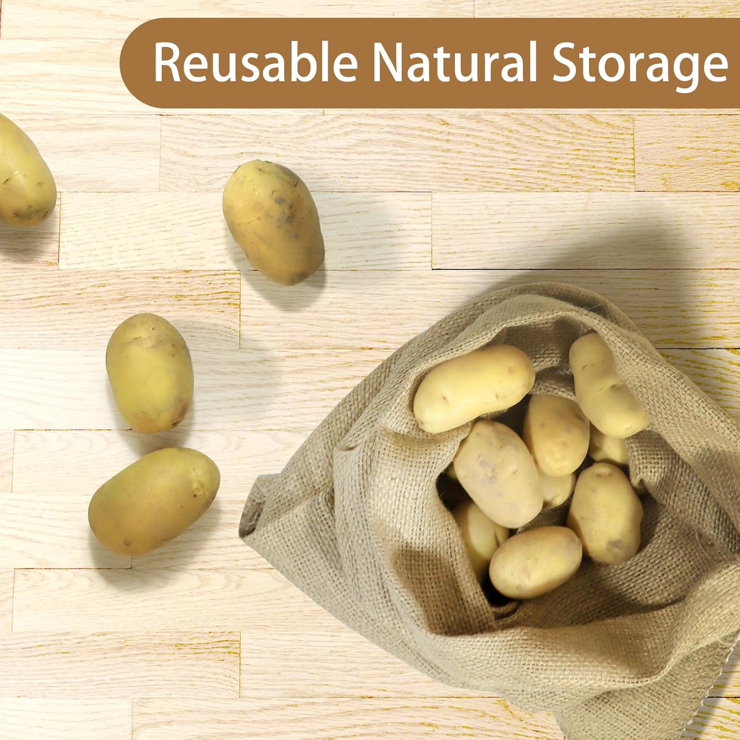 1PC Natural Jute Burlap Sacks  - Food Storage Roots recensione e prezzo