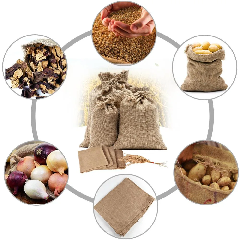 1PC Natural Jute Burlap Sacks  - Food Storage Roots recensione e prezzo