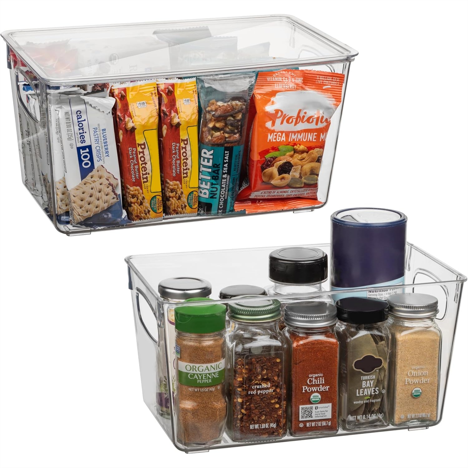 Clear Plastic Pantry Organizat - Stackable Pantry Bin recensione e prezzo