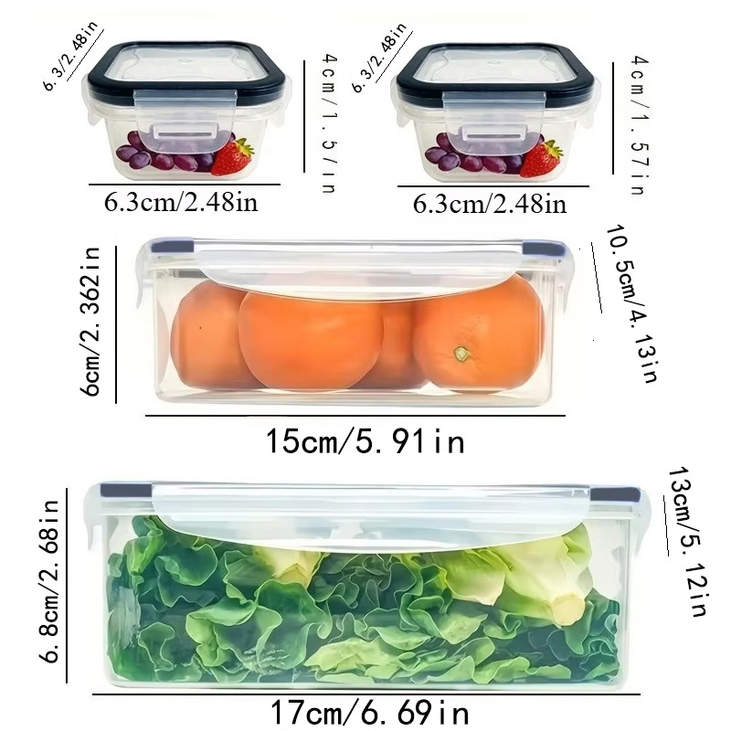 8Pcs Set Includes 4 Containers - Food Storage Method recensione e prezzo