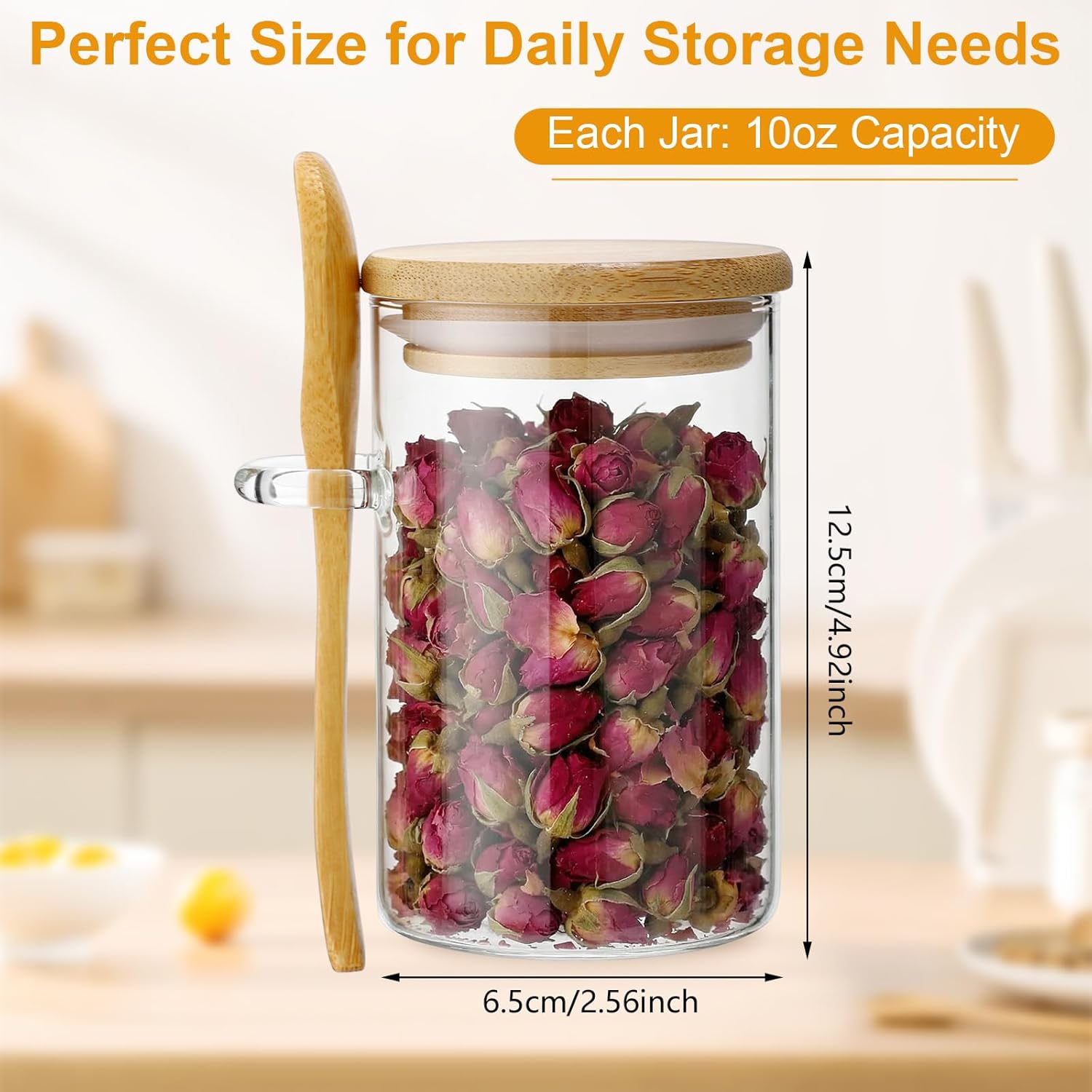 10 Pack Glass Jars with Bamboo - Food Storage Containers Set recensione e prezzo