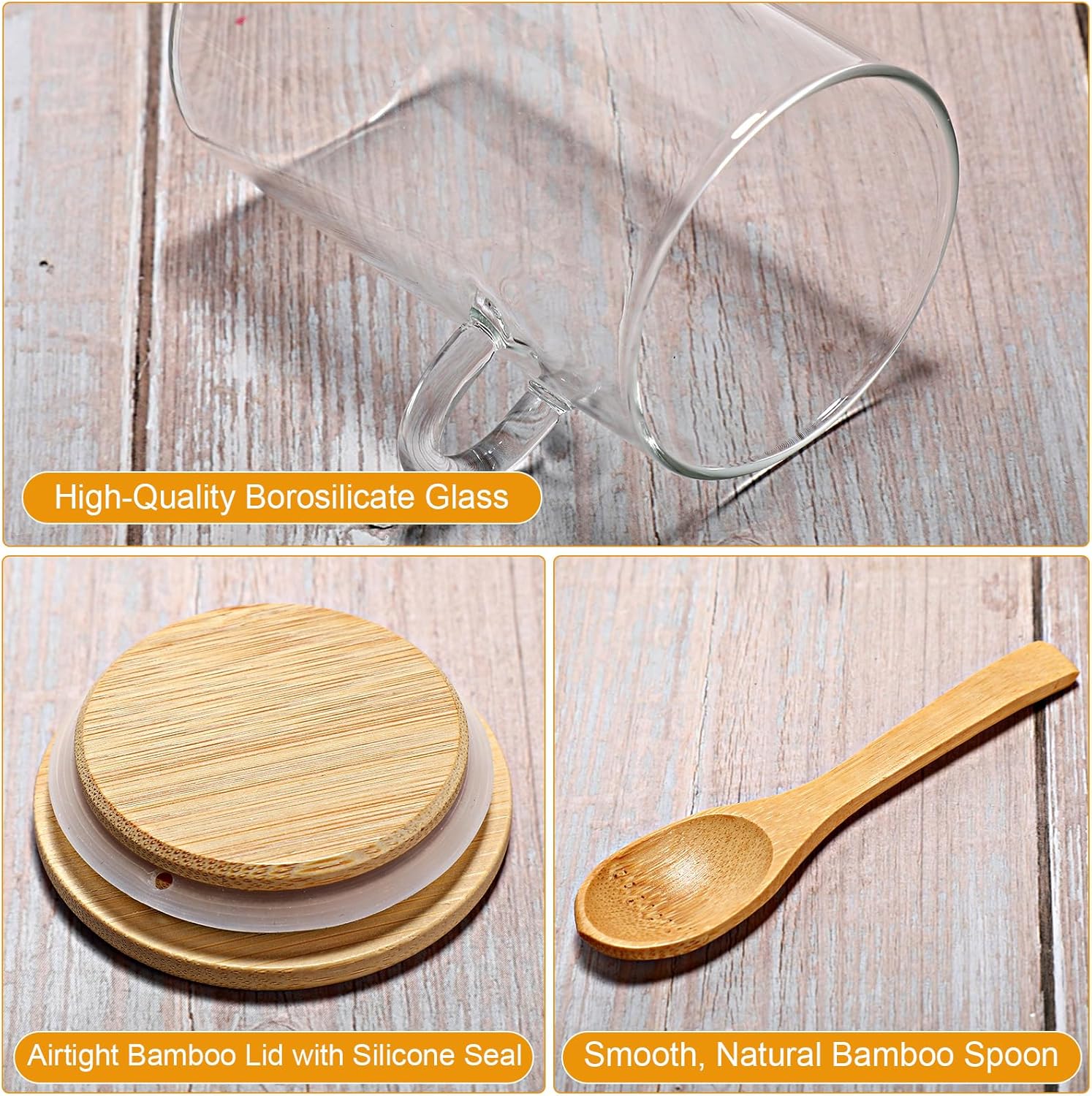 10 Pack Glass Jars with Bamboo - Food Storage Containers Set recensione e prezzo