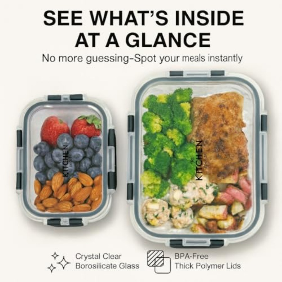 KITCHEN SHOPPE 24pc Borosilica - Food Storage Airtight recensione e prezzo