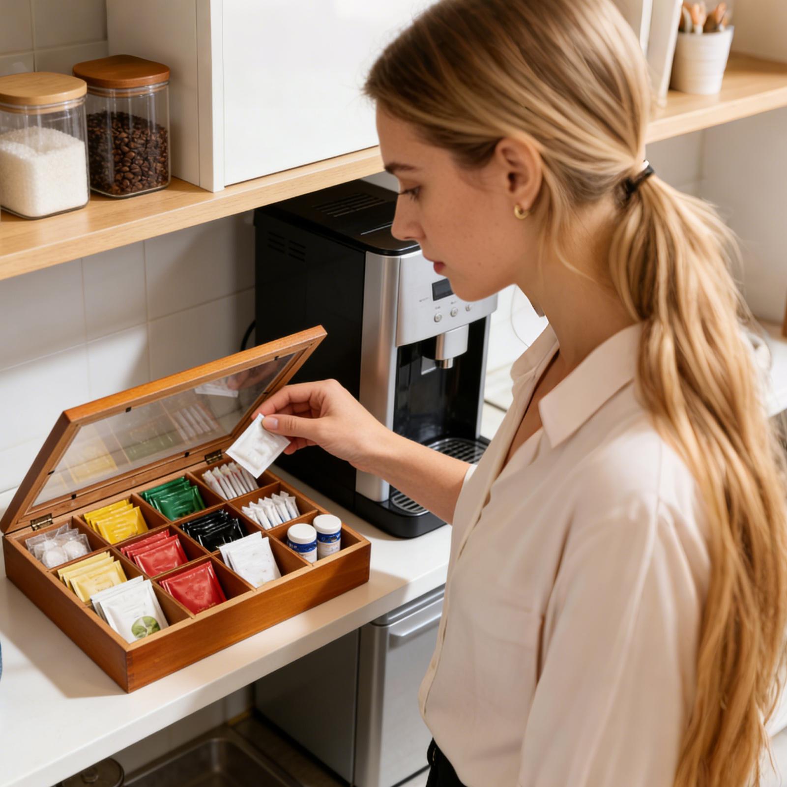 Tea Bag Storage 12-Compartment - Stackable Pantry Bin recensione e prezzo