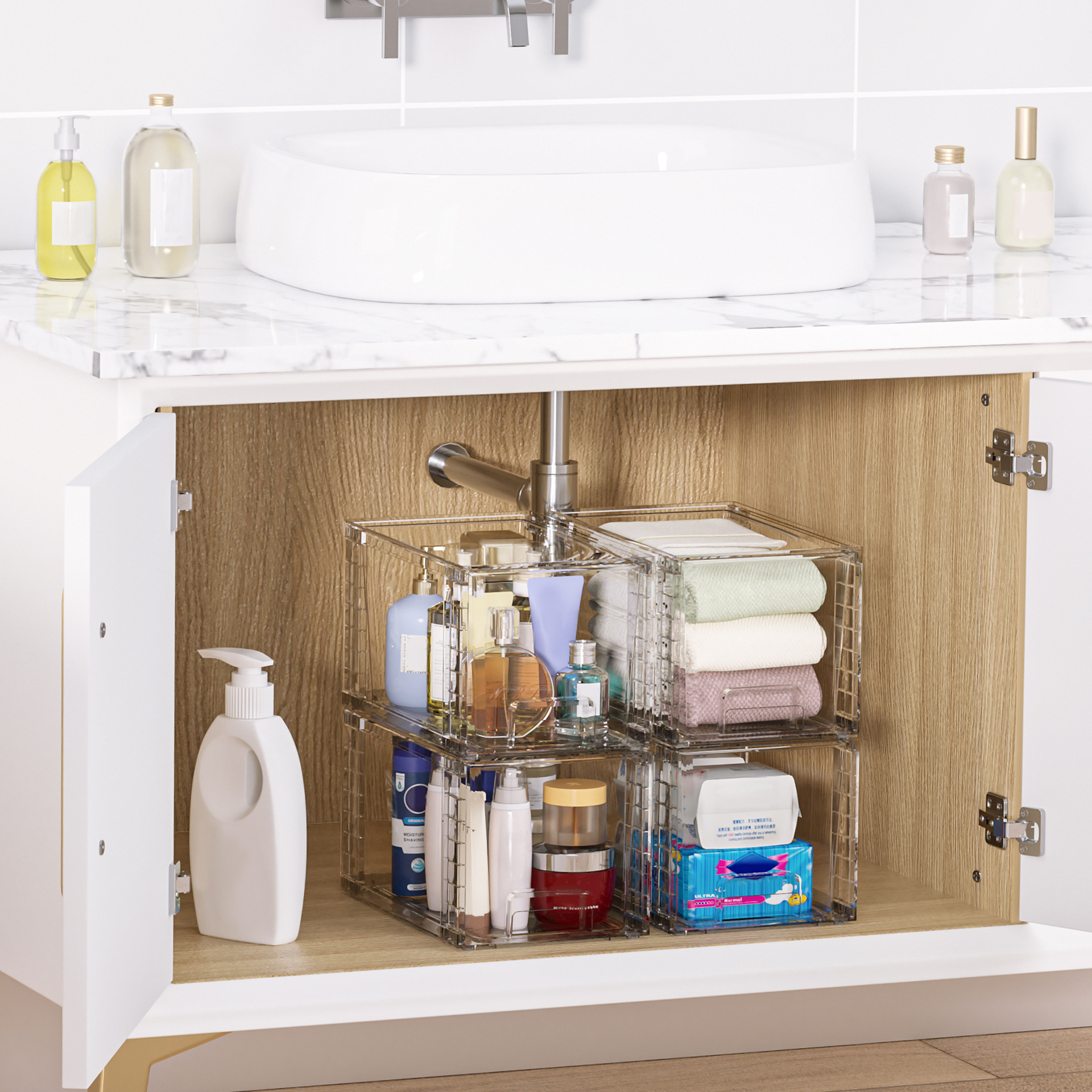 Acrylic Kitchen Cabinets Pantr - Stackable Pantry Bin recensione e prezzo