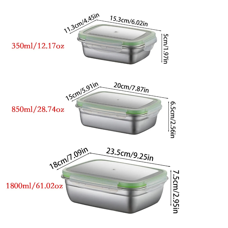 304 Stainless Steel Lunch Box  - Food Storage Box Stainless Steel recensione e prezzo