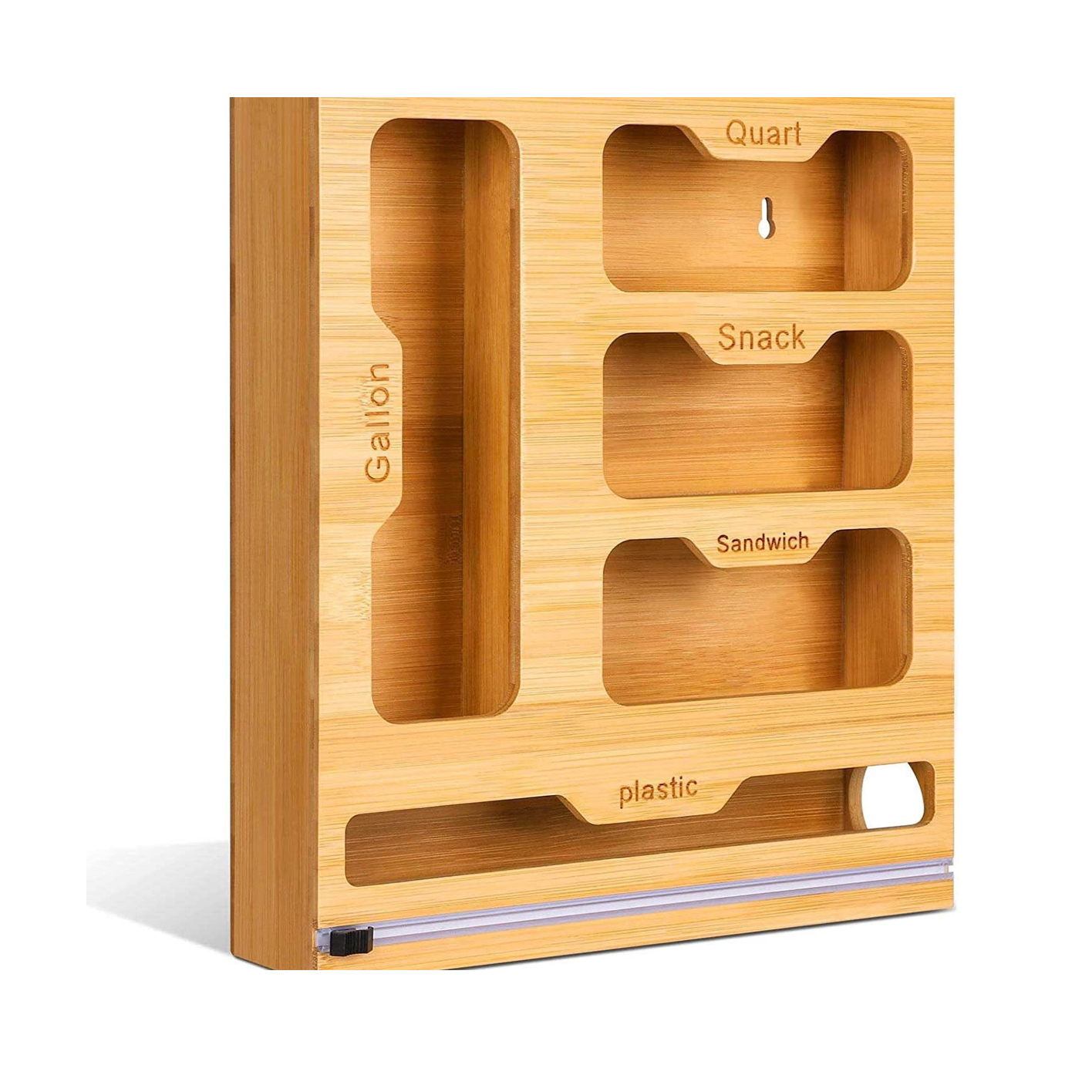Bamboo Ziplock Food Bag Holder - Food Storage Plastic Bag recensione e prezzo