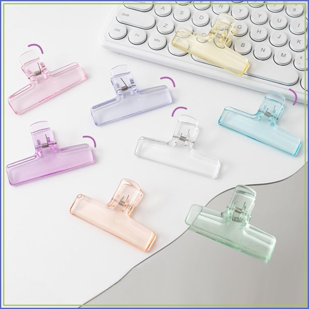 16 Pcs Clear Binder Clips, Pla - Food Storage Plastic Bag recensione e prezzo
