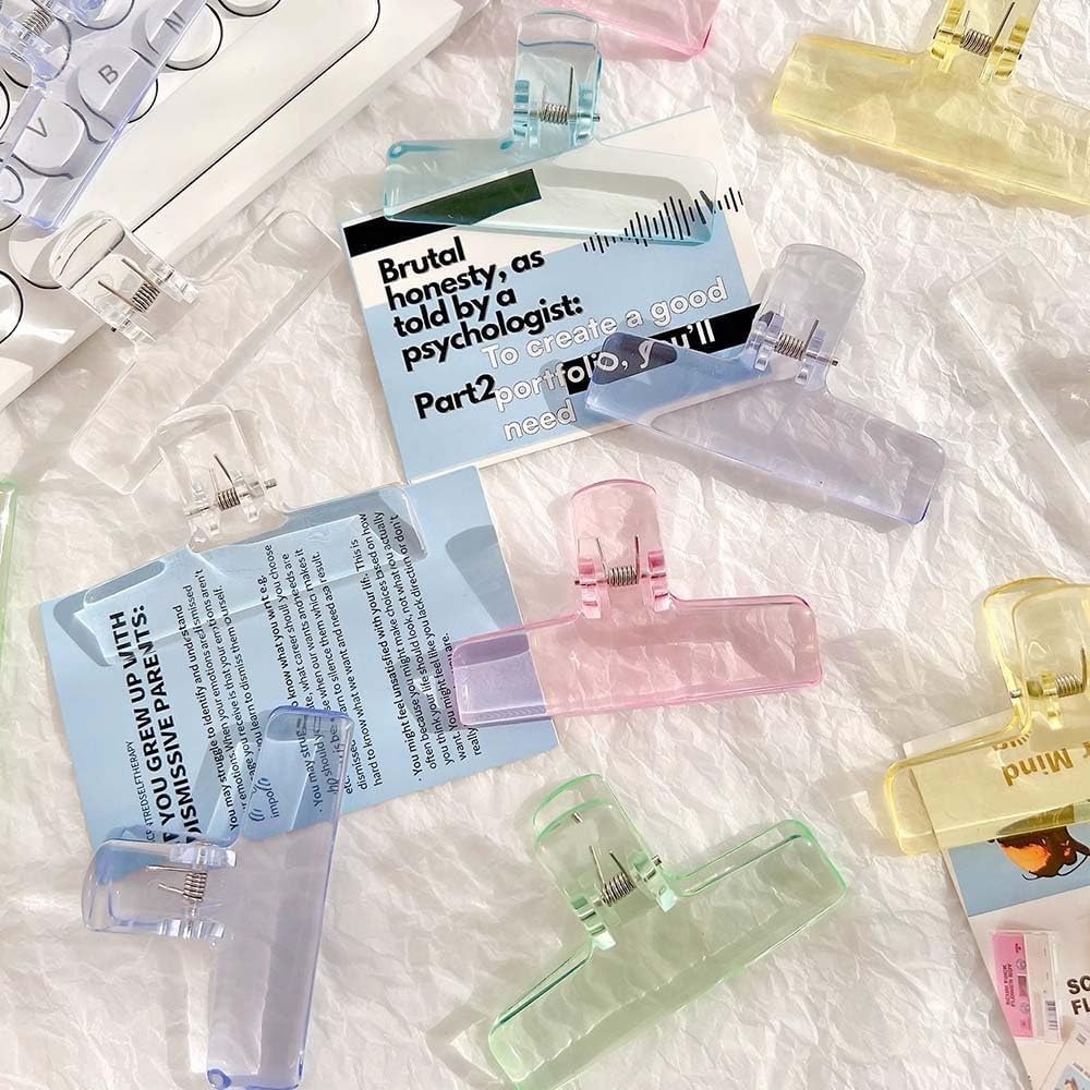16 Pcs Clear Binder Clips, Pla - Food Storage Plastic Bag recensione e prezzo