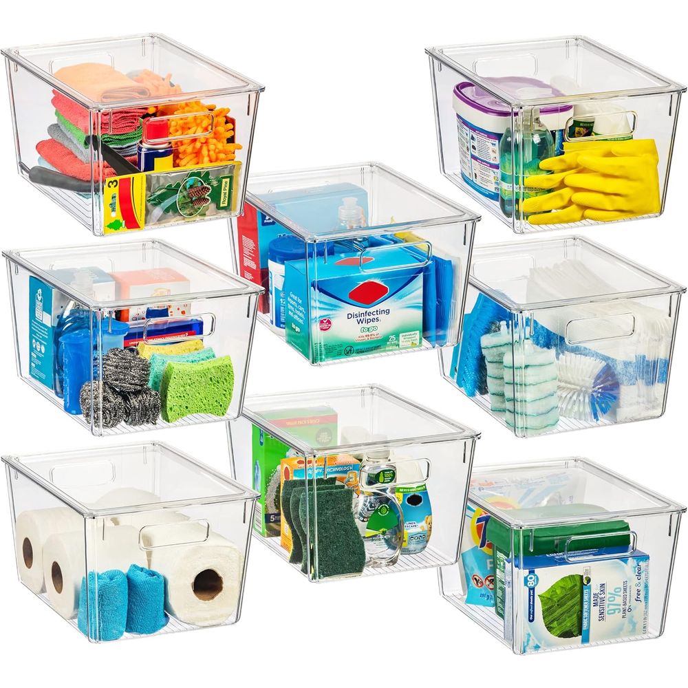 Extra Large Plastic Storage Bi - Stackable Pantry Bin recensione e prezzo