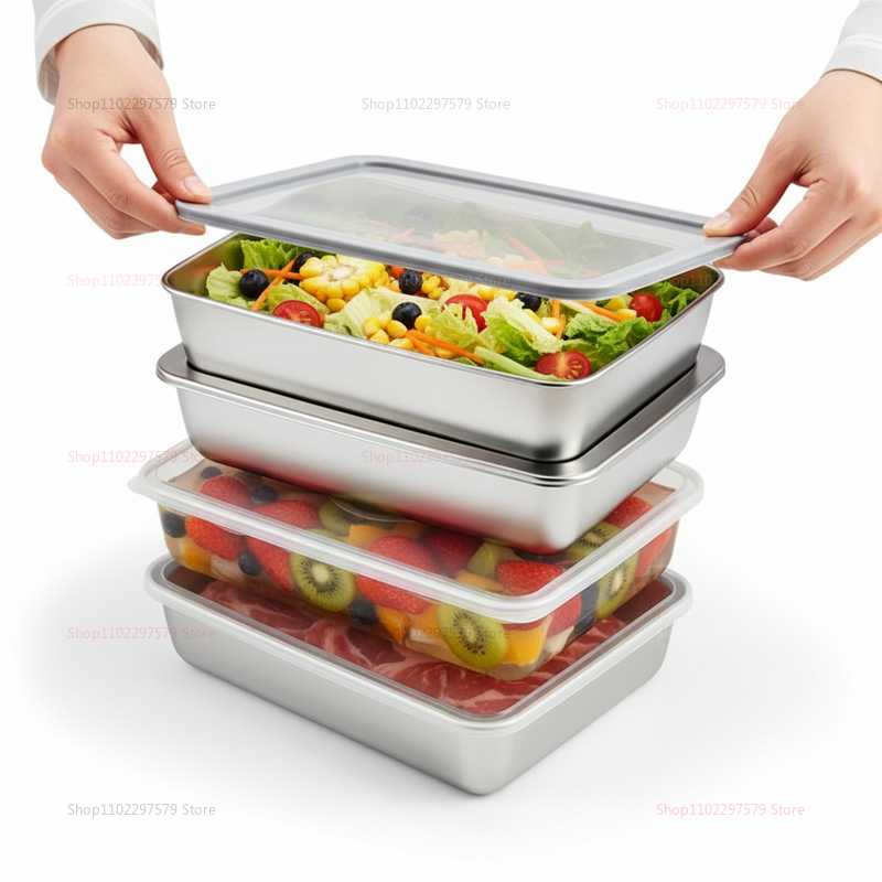 Plate Stainless Steel Food Con - Food Storage Stainless Steel Containers recensione e prezzo