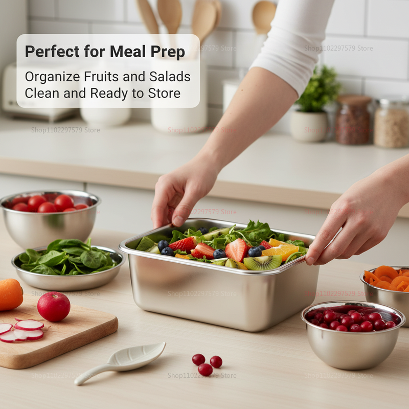 Plate Stainless Steel Food Con - Food Storage Stainless Steel Containers recensione e prezzo