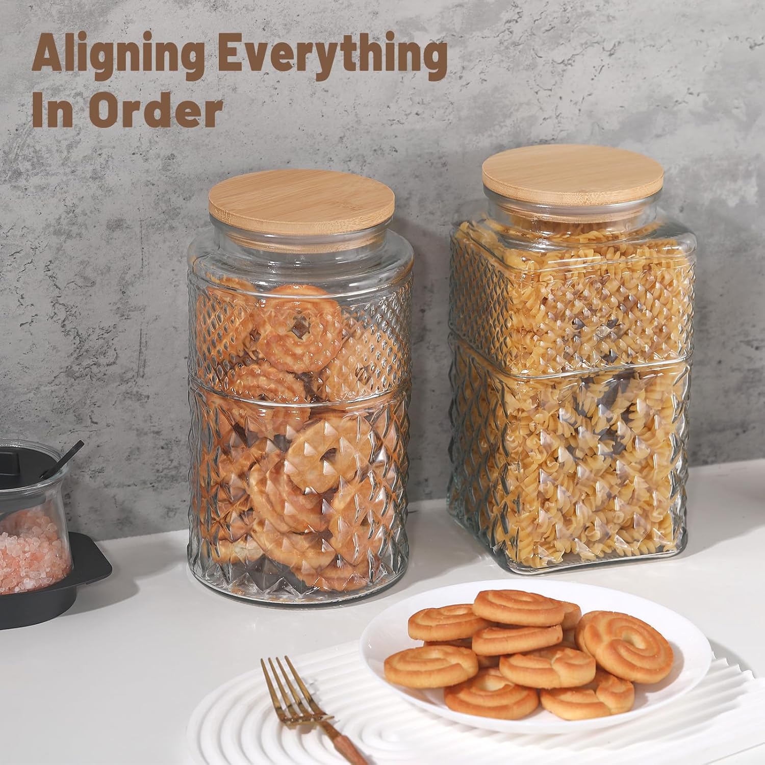 0.7Gallon/2600ml Glass Cookie  - Food Storage Containers Set recensione e prezzo