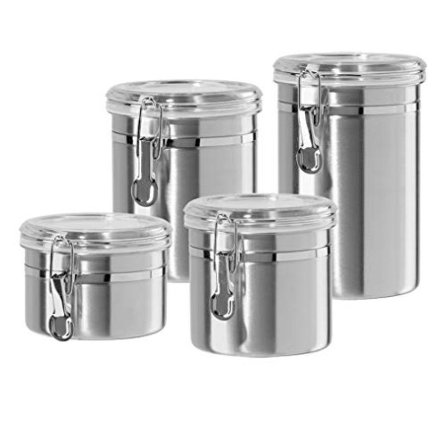Set of 4 Stainless Steel Kitch - Food Storage Airtight recensione e prezzo