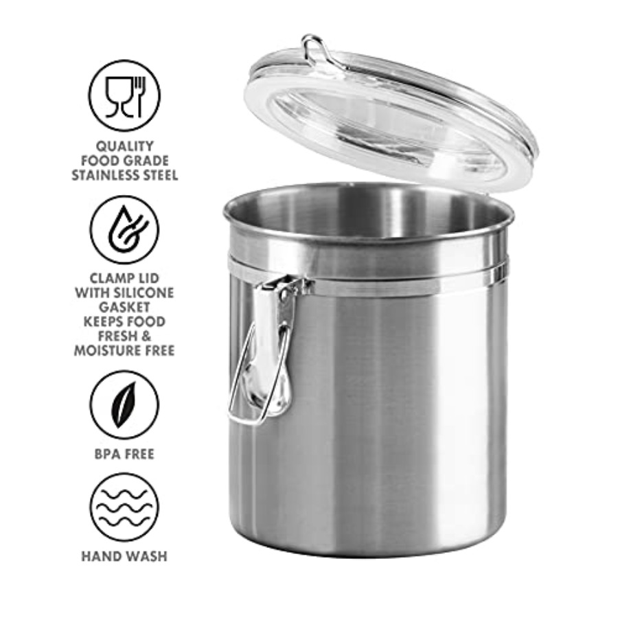 Set of 4 Stainless Steel Kitch - Food Storage Airtight recensione e prezzo