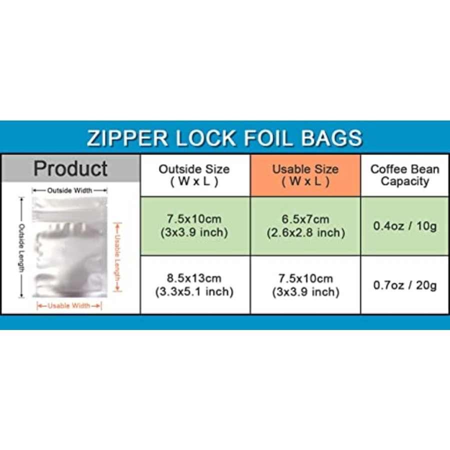 00 Pcs Mylar Bag Food Storage  - Food Storage Plastic Bag recensione e prezzo