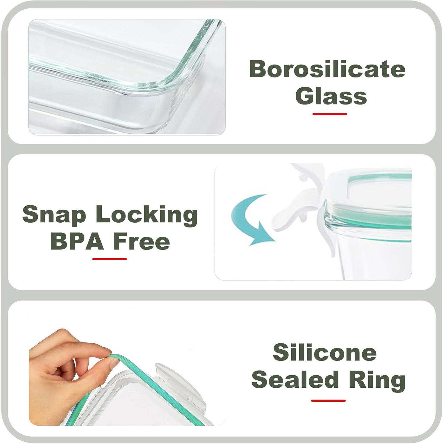 8-Pack Airtight Glass Food Sto - Food Storage And Preservation recensione e prezzo