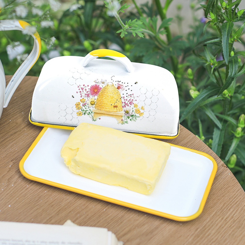Menschy Enamel Butter Dish Che - Food Storage For Room recensione e prezzo