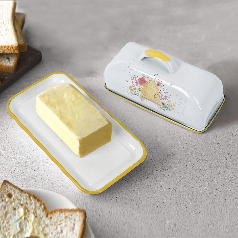 Menschy Enamel Butter Dish Che - Food Storage For Room recensione e prezzo