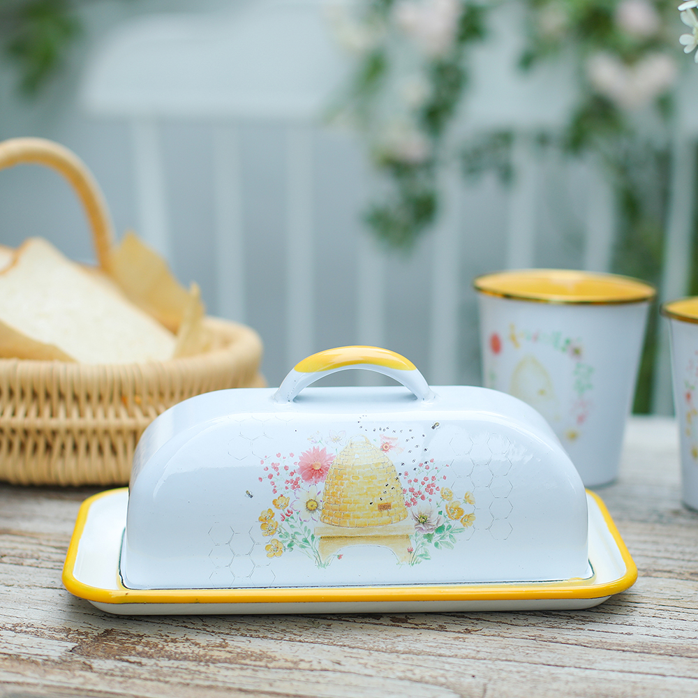 Menschy Enamel Butter Dish Che - Food Storage For Room recensione e prezzo